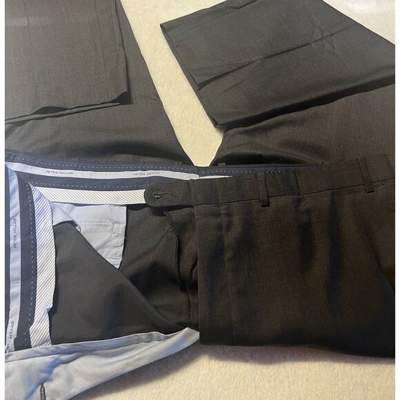 Peter Millar 50L 42x30 Charcoal Gray Nailhead Quality Wool 2 Piece Suit - Picture 7 of 16
